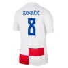 Conjunto (Camiseta+Pantalón Corto) Croacia Kovacic 8 Primera Equipación Euro 2024 - Niño